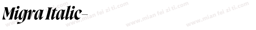Migra Italic字体转换